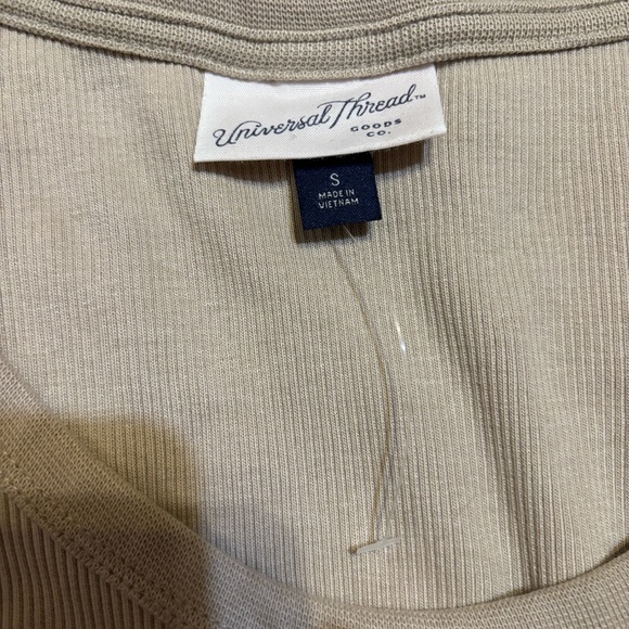 Universal Thread Cream Ribbed Knit Top - Picture 3 of 5